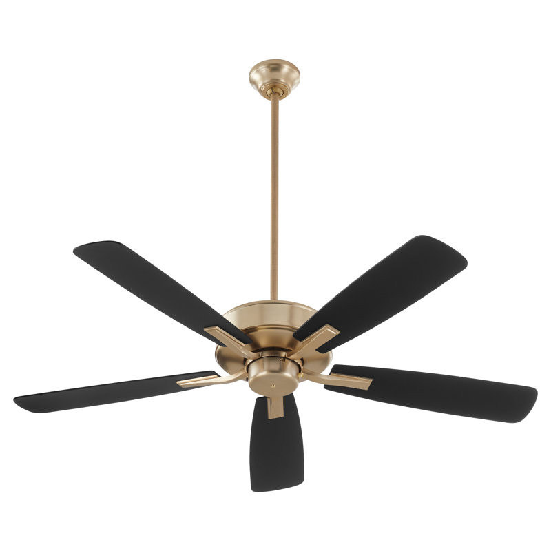 52'' Ceiling Fan, Gold with Matte Black Blades