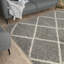 Myshaggy Collection Rugs Diamond Design in Grey-1843027059