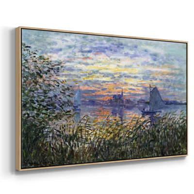 Coucher de soleil sur la seine, 1874, reproduction d'art sur toile