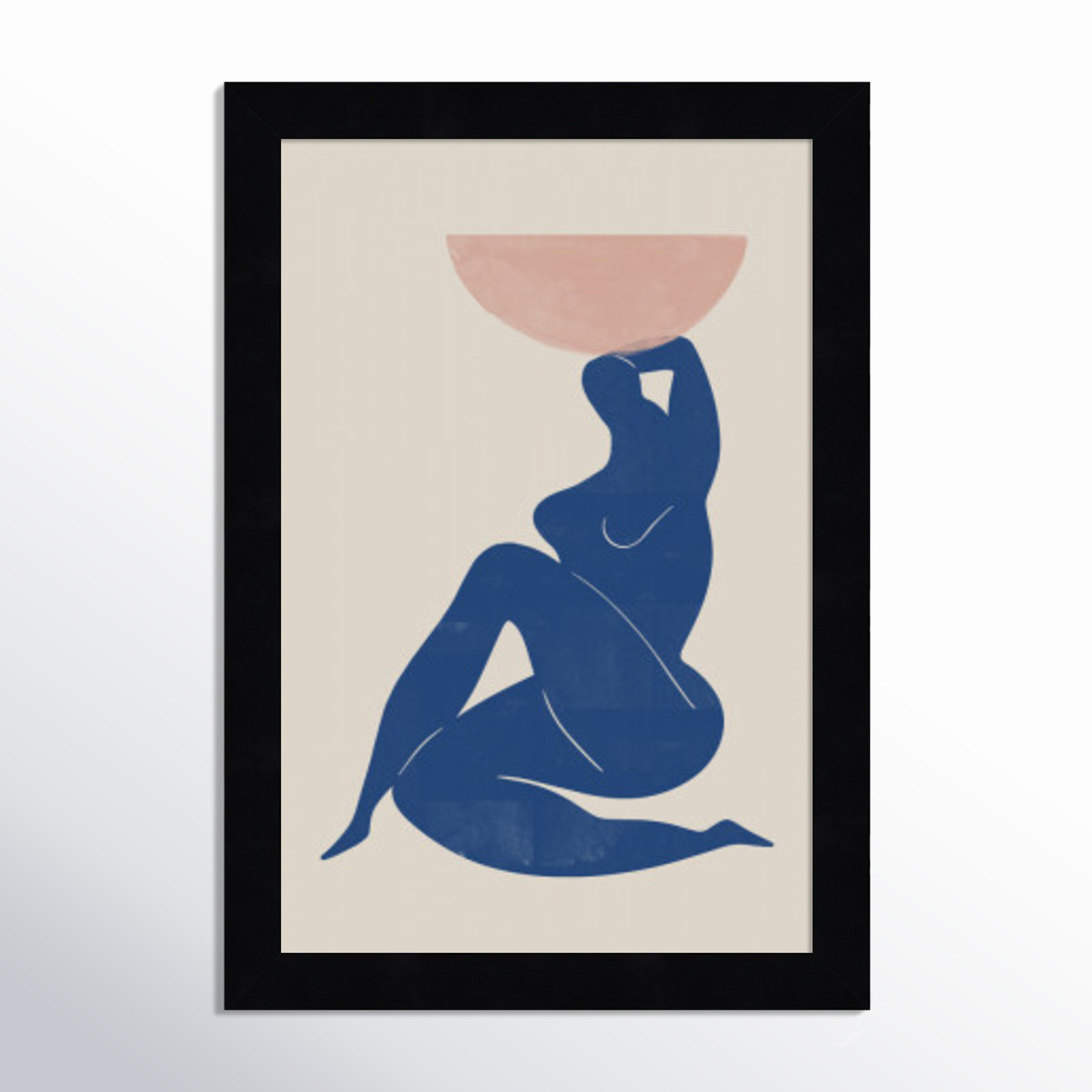 Northglenn "Vase and Woman" Print, Black, 13" H x 9" W