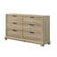 Ensemble de chambre à coucher 4 pièces Rosser, grand lit, commode avec miroir, table de chevet, ensemble de mobilier de rangement moderne pour les espaces de chambre organisés-48039409