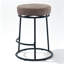 Tabouret de bar pivotant sans dossier, tabouret rond rembourré en chenille avec structure en métal-306134608
