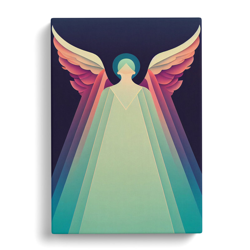 Art Deco Angel Vol.1 - Print, Wrapped Canvas, 60cm H x 40cm W x 3cm D
