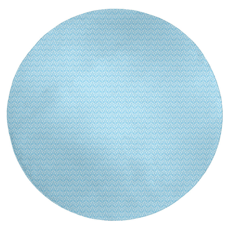 Tapis de zone vert "reg patterns" , art déco, Rond 5 pi