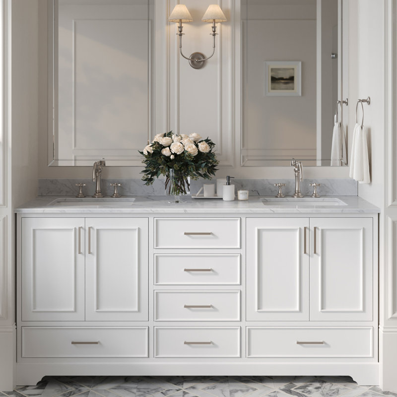 Peightyn 72.75'' Double Bathroom Vanity Base Only, White