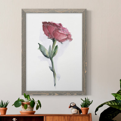 Watercolor Floral Contour II - peinture sur toile encadrée