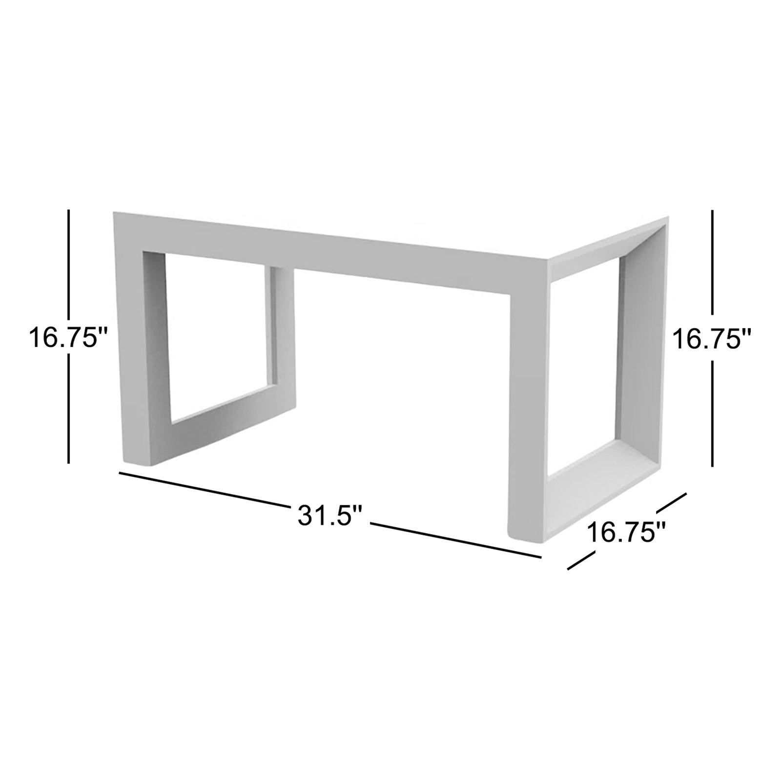 Frame 32" Picnic Bench, Ice