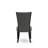 6 Piece Dining Set Contains a Rectangle Dining Room Table with X-Legs and 4 Dark Gotham Linen Fabric Parson Chairs with a Bench, Black Finish-85265039-85265033