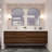 Azden 84" Wall-Mounted Double Bathroom Vanity Set-846138588