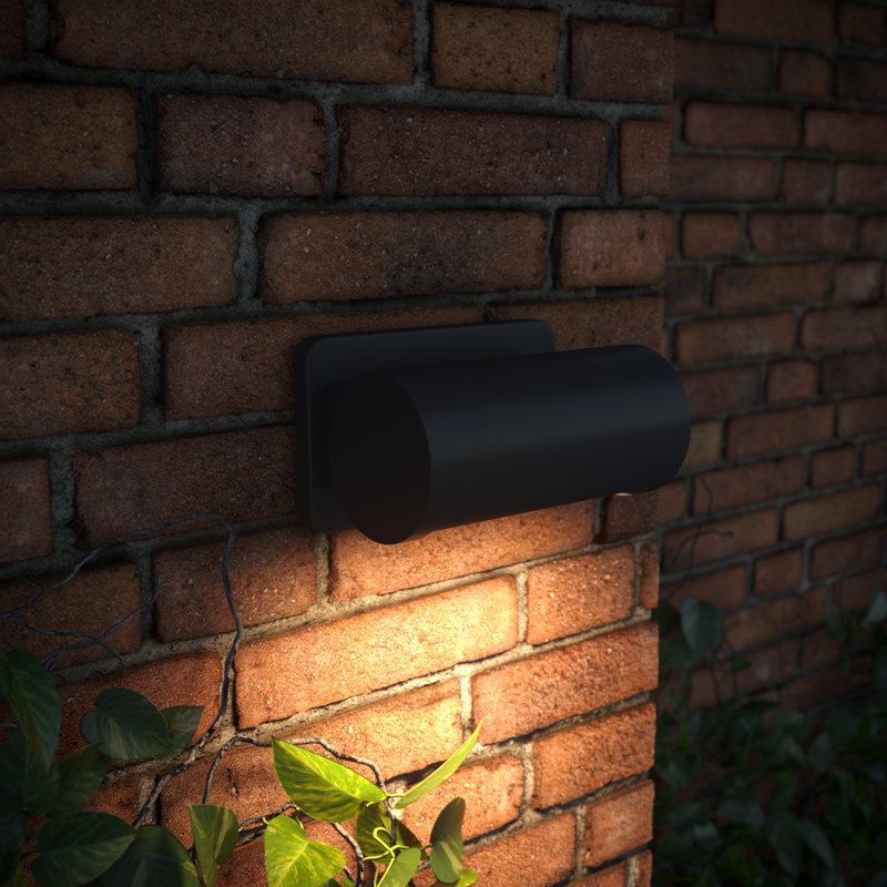Applique murale à DEL en aluminium Bayyinahi 120 Volt - Éclairage résistant aux intempéries pour les espaces extérieurs, Noir