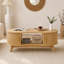 Table basse cannelée 47,2 po avec porte coulissante -1784397736