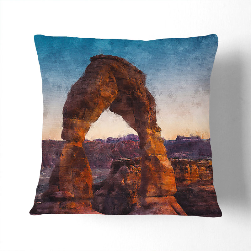 The Stone Arch in Uah Scatter Cushion with Filling, 55cm H x 55cm W x 20cm D, White