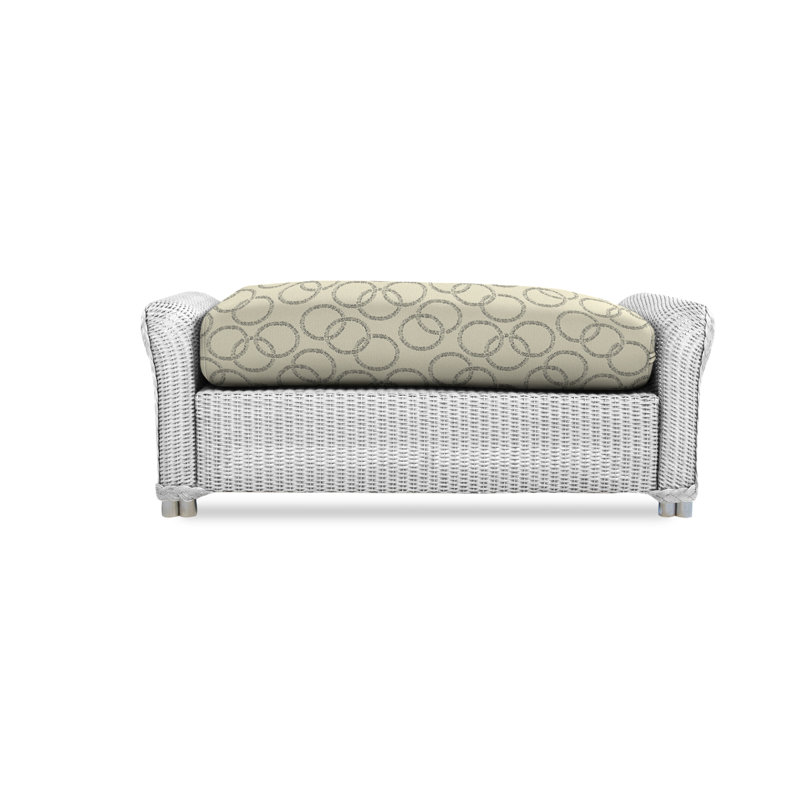 Reflections Outdoor Ottoman, Canvas Canvas Sunbrella® Canvas, White