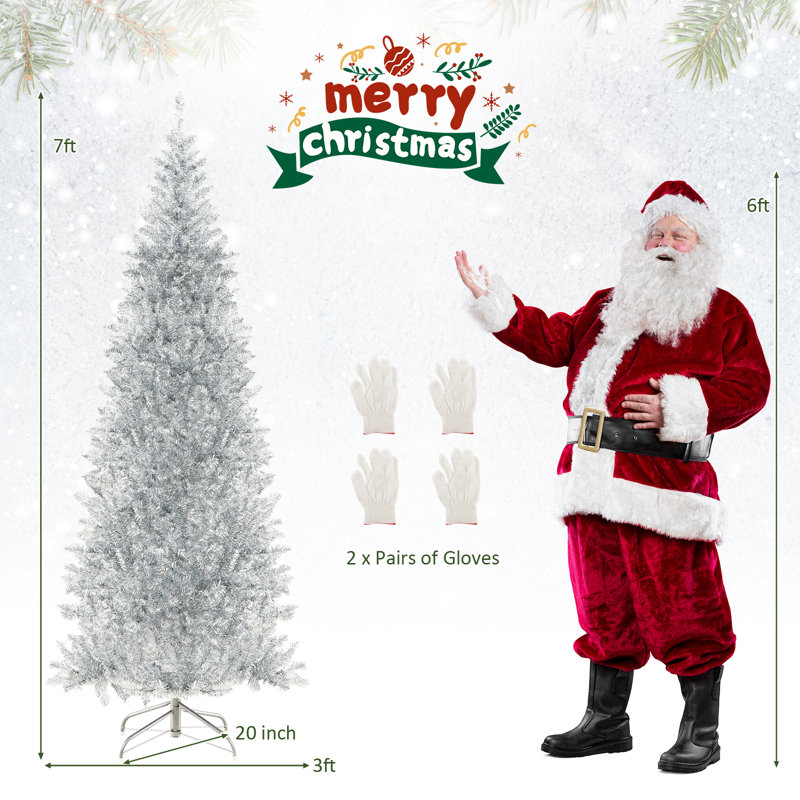 Arbre de Noël illuminé pin artificiel, 7 pi