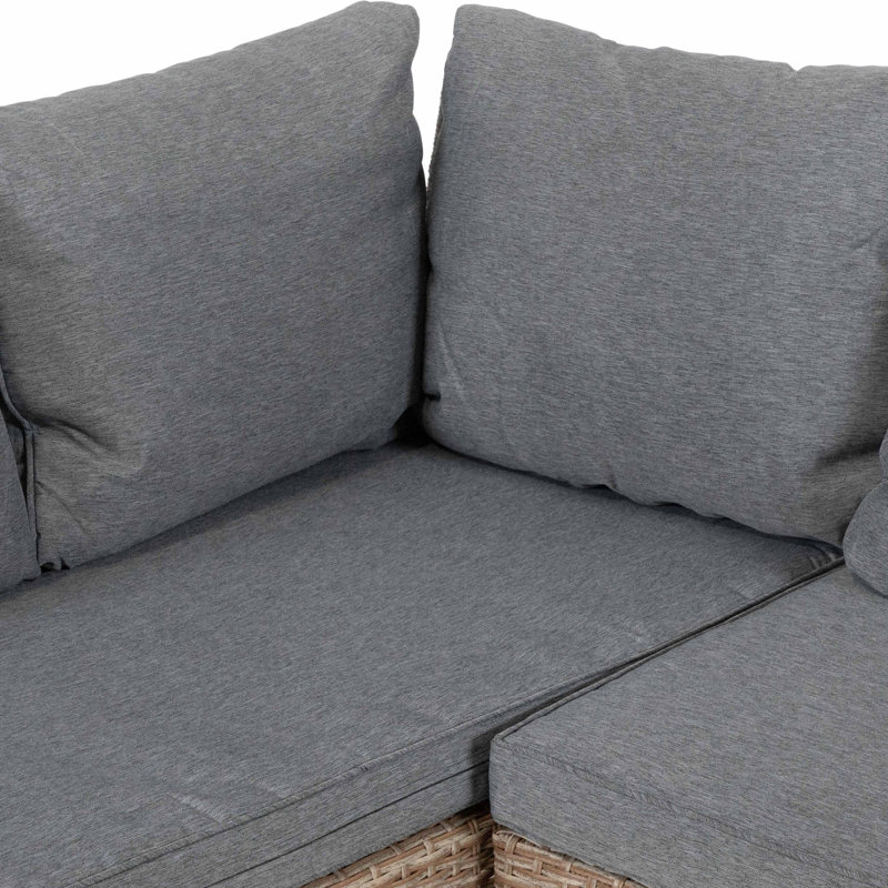 Manleen 70.8'' Wicker Outdoor Patio Sectional, Grey