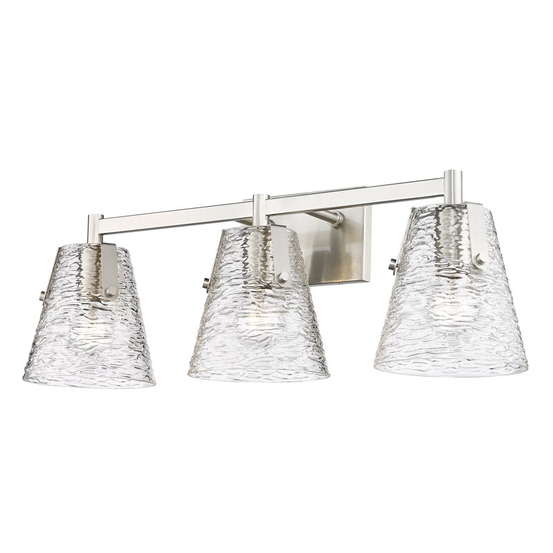 Éclairage pour meuble-lavabo 3 lumières Basiliso, Nickel brossé