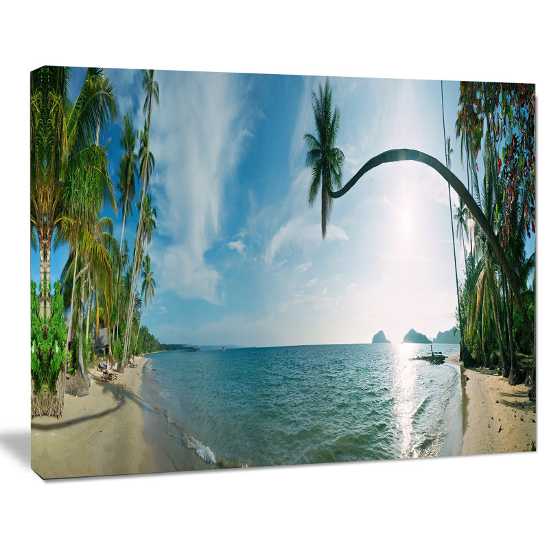 « tropical beach panorama », reproduction de photo sur toile tendue, H 30 po x l 40 po