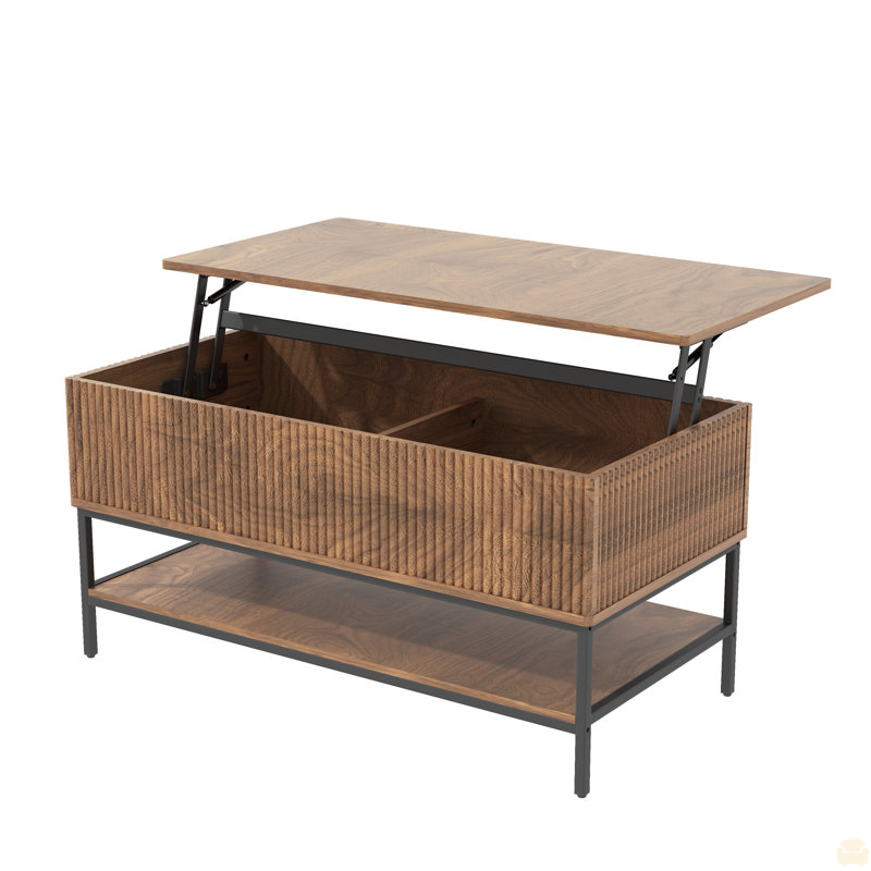 Table basse à plateau relevable rectangulaire de 39,4 pouces