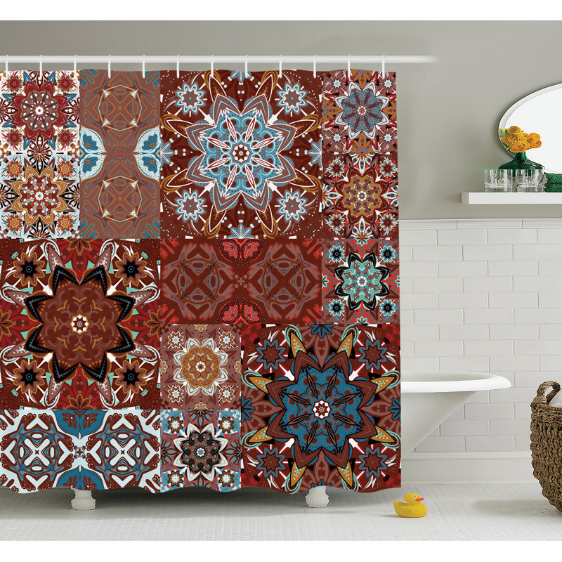 Shower Curtain with Hooks Included, 70" H x 69" W