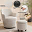 Fauteuil d'appoint pivotant avec repose-pieds-1221275893