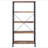Antique Nutmeg and Black 4-shelf Bookcase-829553232