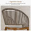 Chaise haute de bar moderne en osier avec coussins intégrés et dossier enveloppant 2 pièces-373159489-373159490