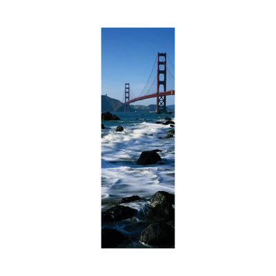 Bridge Across The Sea, Golden Gate Bridge, Baker Beach, San Francisco, California, USA - Wrapped Canvas Panoramic Print