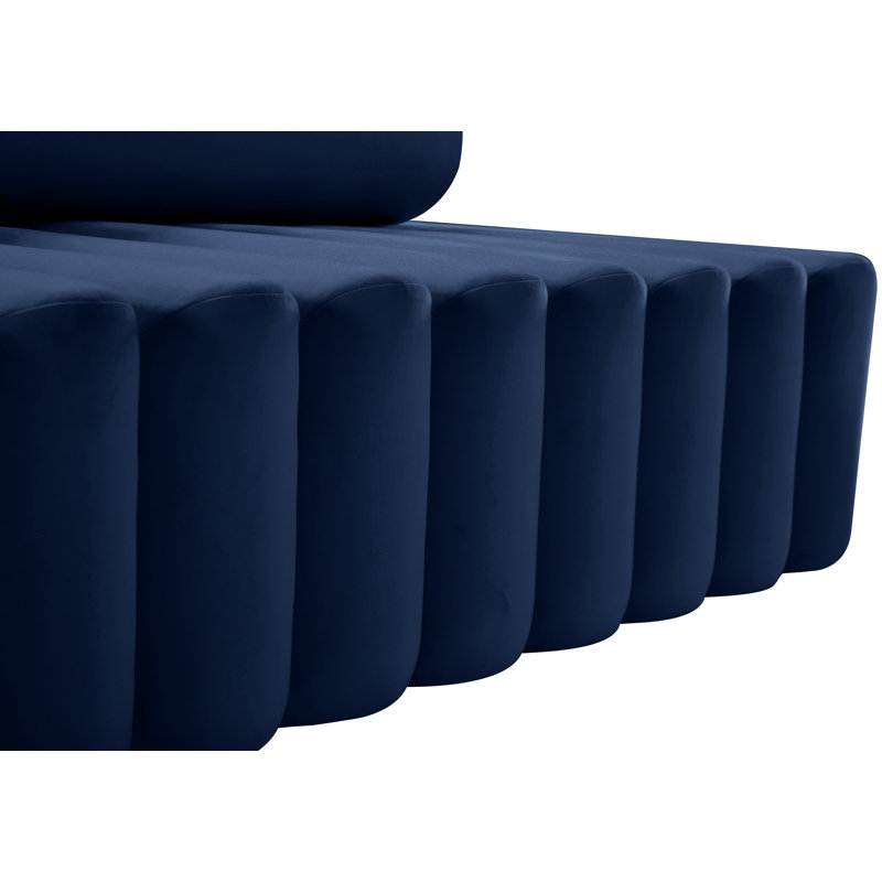 Erlond 83.5'' Velvet Sofa, Navy Velvet