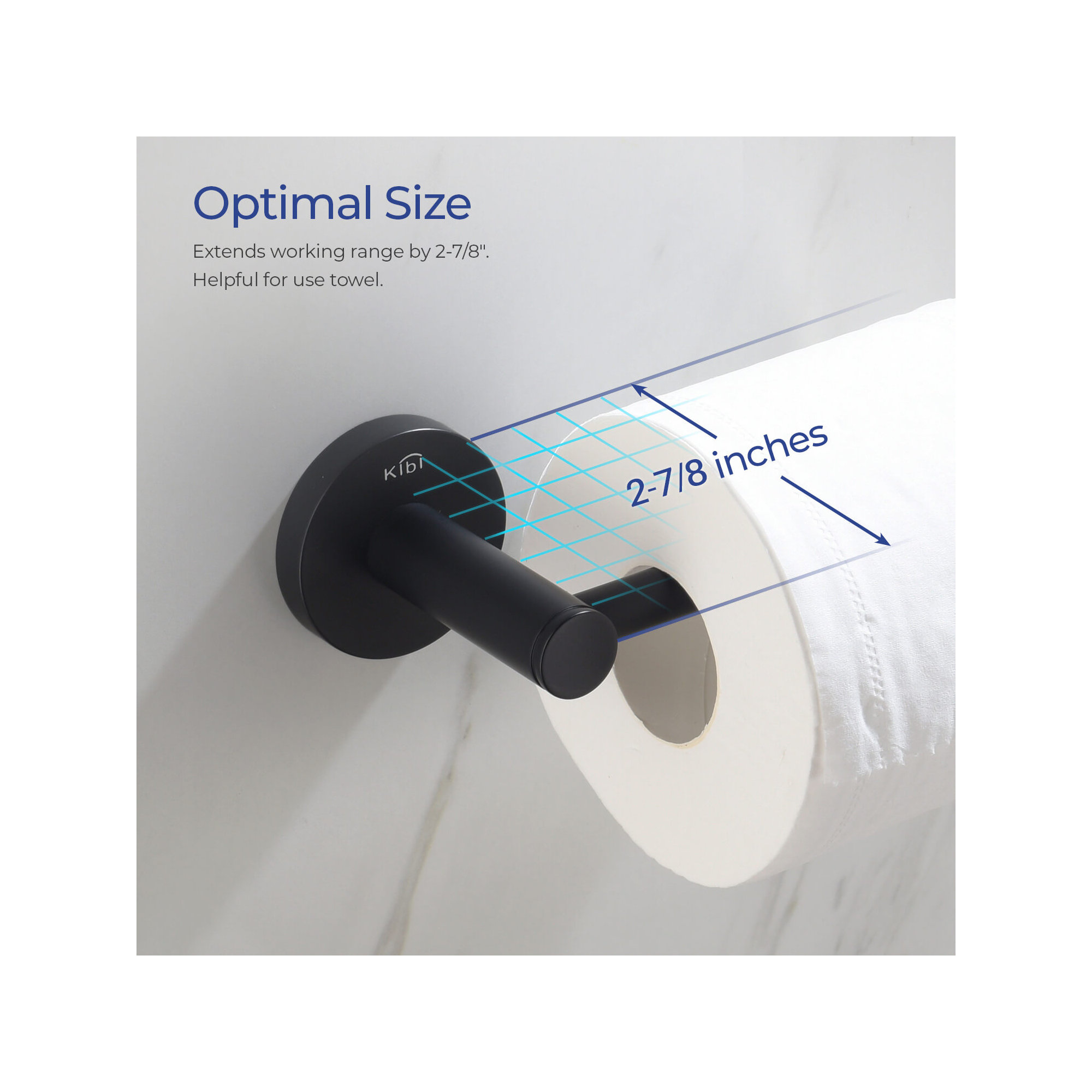Circular Toilet Paper Holder, Matte Black