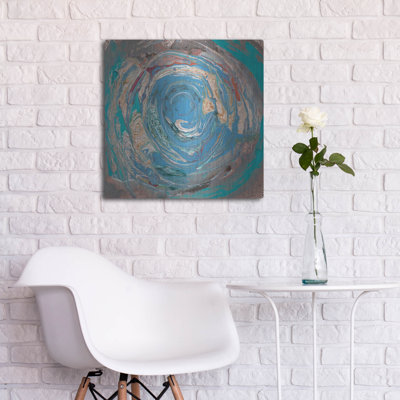  «Space Oddity 1» par Alicia Ludwig, art mural en métal, 24 po x 24 po