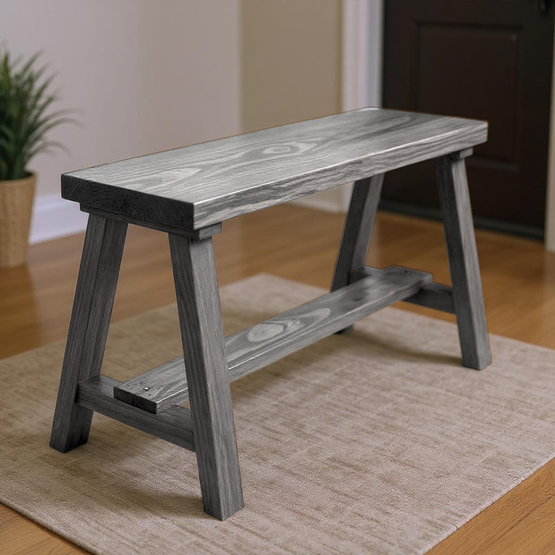 Heritage Farmhouse Entryway Bench, 21" H x 36" W x 16" D, Gray