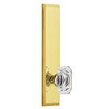 Grandeur Fifth Avenue Tall Plate Privacy with Baguette Clear Crystal Door Knob