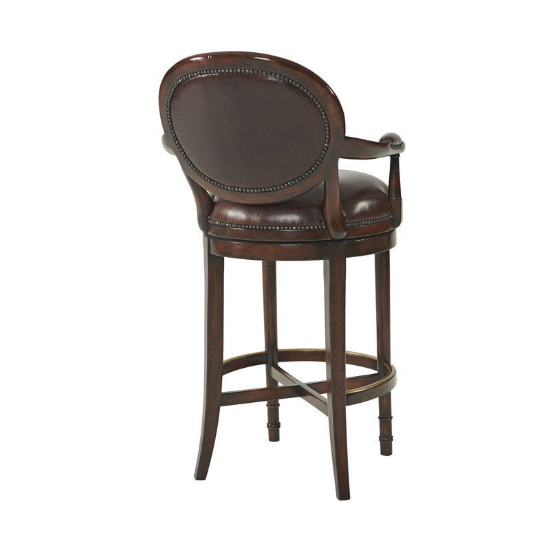 Classic yet Casual Swivel Bar Stool, Bar Stool (30.75” Seat Height)