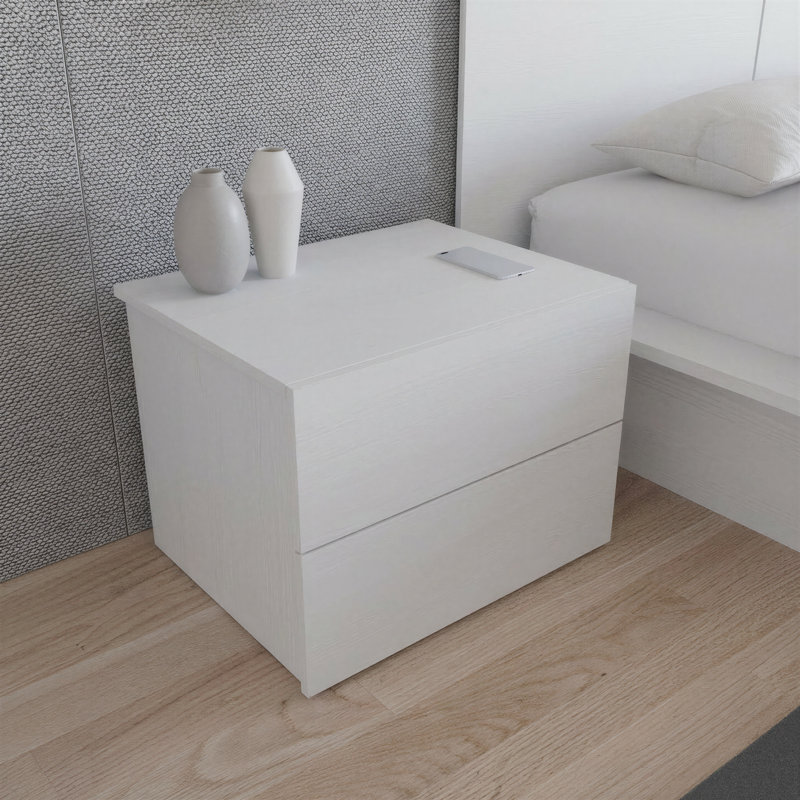 Table de chevet Antonnio, Blanc