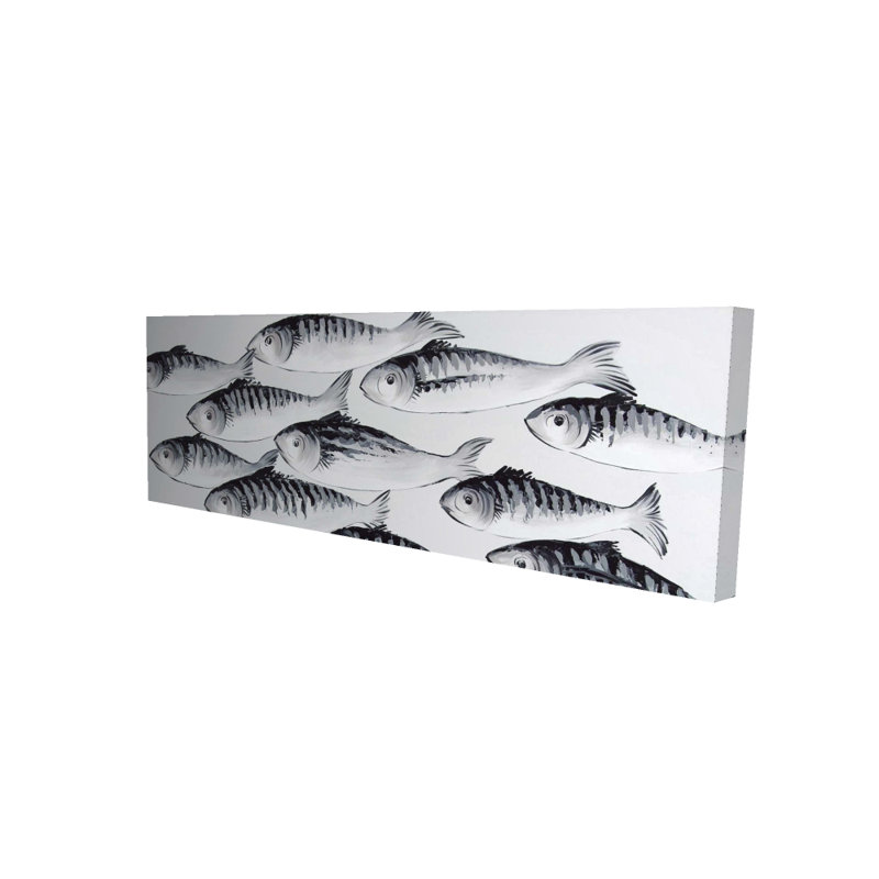«Gray School of Fish», art mural aquatique