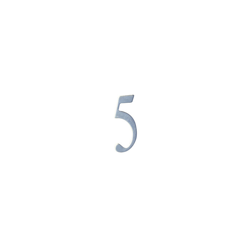 Numéro de maison de 2 po, 5, Laiton