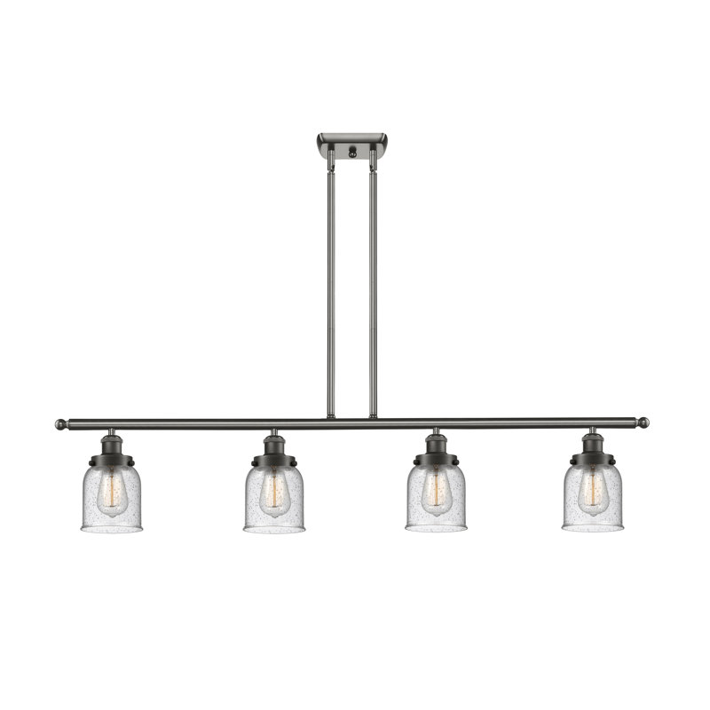 Luminaire suspendu pour îlot de cuisine 4 lumières Clara, Ampoule non incluse, Grainé, Bronze huilé