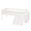 Platform Bed with Guardrail, Storage Shelf, Slide and Ladder for Kids-1056414798