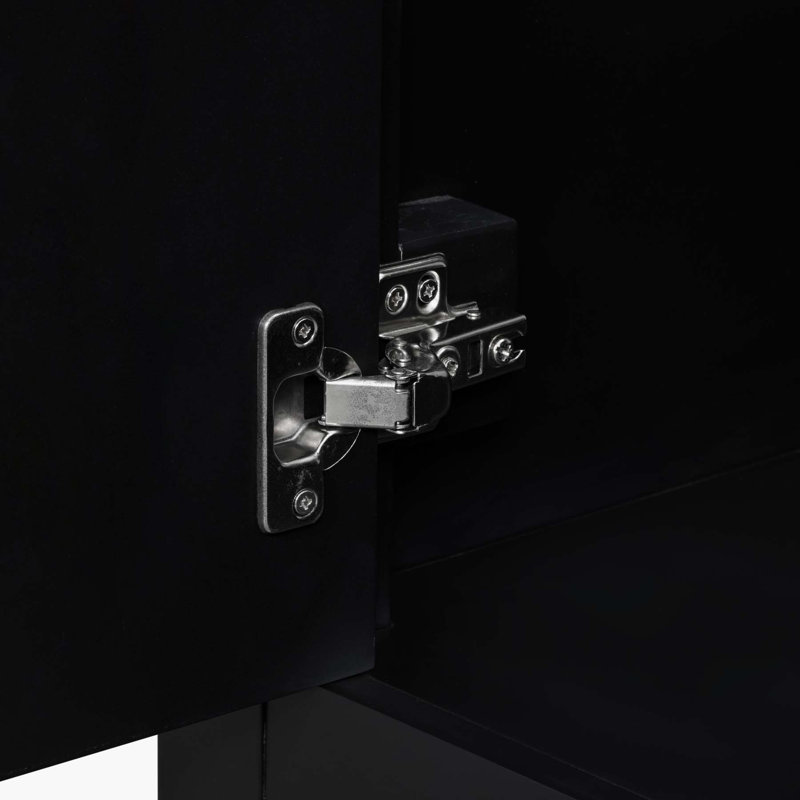 Charming Bathroom Vanity with Drawers and Ample Storage Space, Black