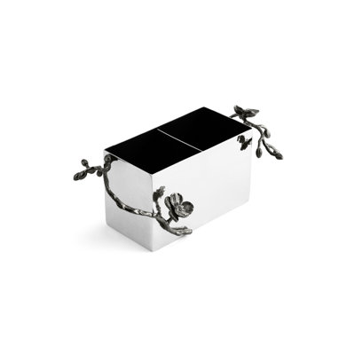 Black Orchid Stainless Steel Rectangle Flatware Caddy