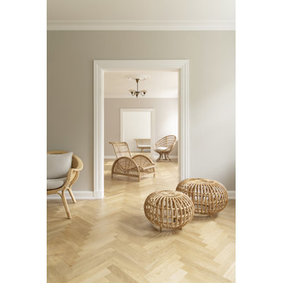 Grand repose-pieds en rotin Franco Albini