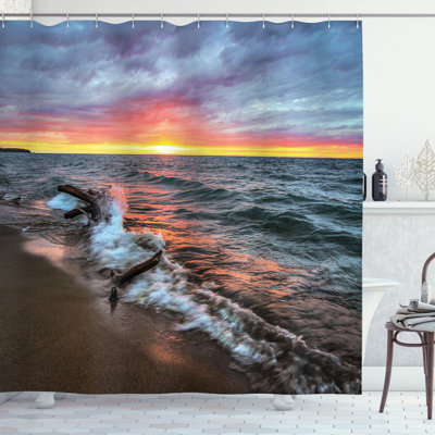 Shower Curtain with Hooks Included