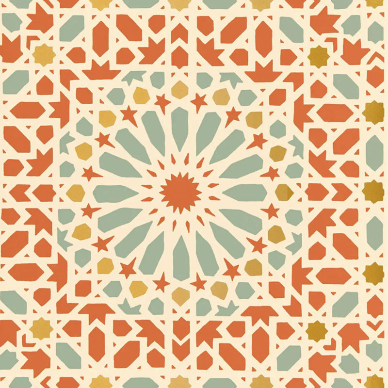 Papier peint mosaïque Nasrid Palace, Kaki