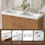 Ensemble de meuble-lavabo 47,24 "en bois aggloméré 2 pièces à fermeture en douceur | Fixation murale / flottante