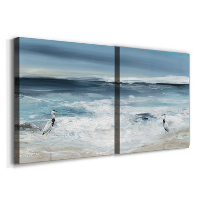 «Tidal Fishing I», ensemble de 2 reproductions d'art sur toile tendue