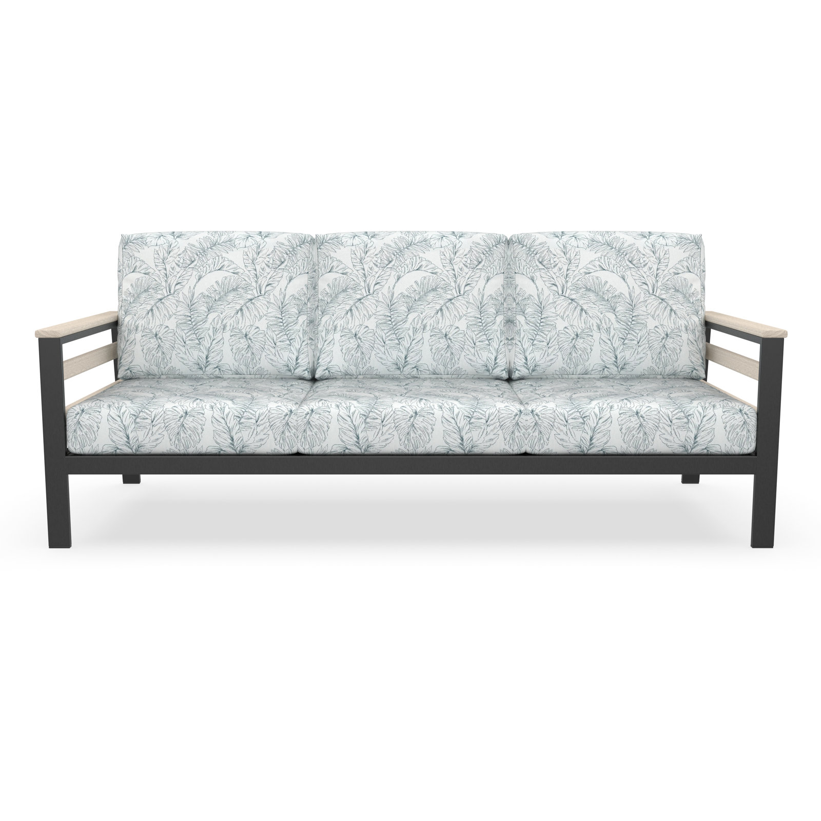 Townsend 80" Sunbrella® Patio Sofa, Sunbrella® Calm Laurel, Seashell