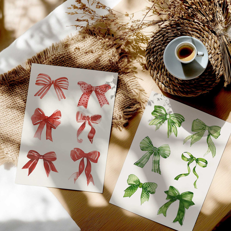 «Merry Little Bows», ensemble de 2 reproductions d'art, H 16 po x l 24 po