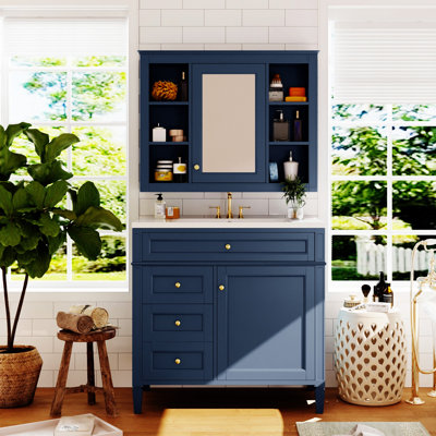 Meuble-lavabo 36 po avec armoire à pharmacie
