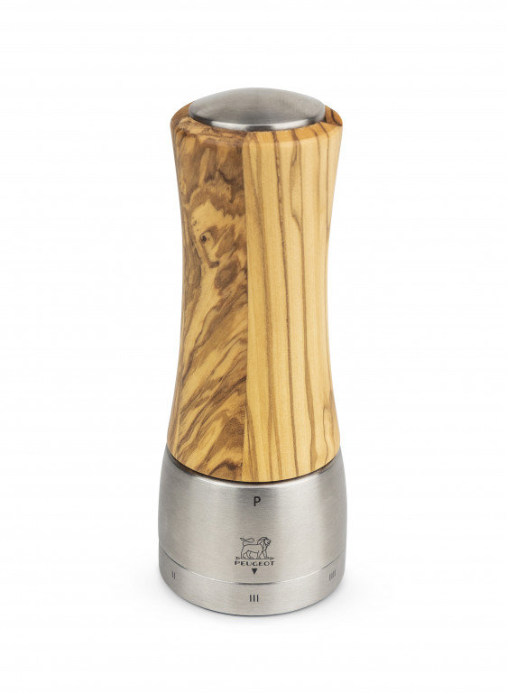 Peugeot Saveurs, Madras, U'Select Pepper Mill, 16cm H x 6.1cm W x 6.1cm D, Olive