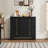 Sideboard Buffet Cabinet with Storage, Wood Sideboard with Adjustable Shelves and Gold Handles for Kitchen, Dining Room and Living Room-128964744